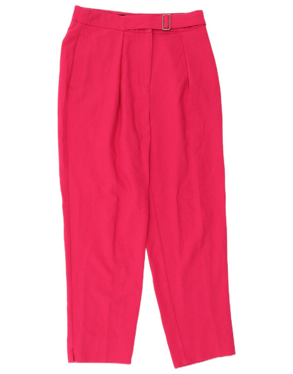 Topshop Pantalon chino à chevilles pour femme UK 10 Small W28 L25 Rose Polyester