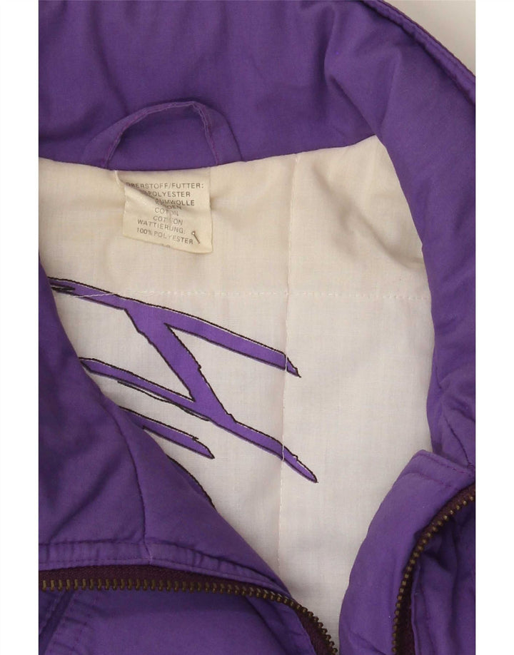 manteau rembourré femme vintage UK 18 XL Polyester Violet