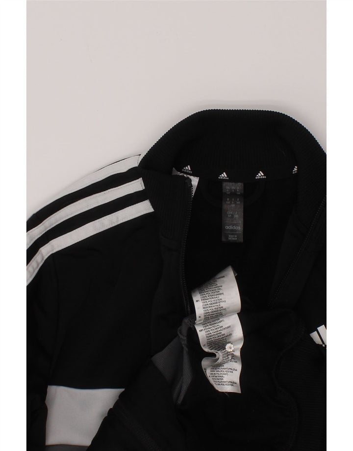 Adidas Veste de survêtement pour garçon 9-10 ans Noir Colourblock Polyester