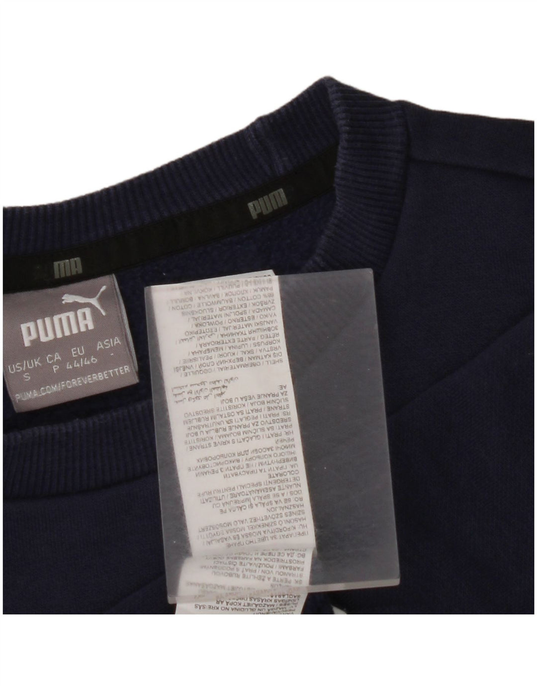 PUMA Sweat-shirt pour homme en coton bleu marine Small