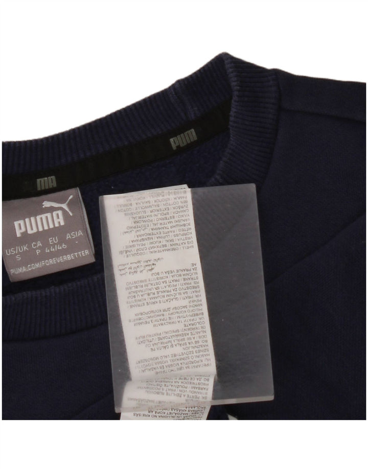 PUMA Sweat-shirt pour homme en coton bleu marine Small