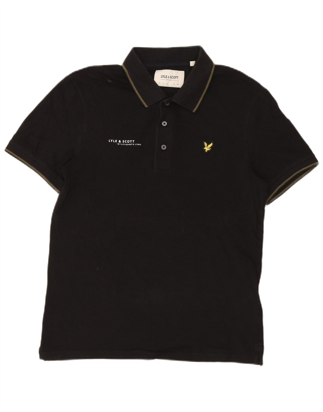 Lyle & Scott Polo Homme Noir Moyen Coton