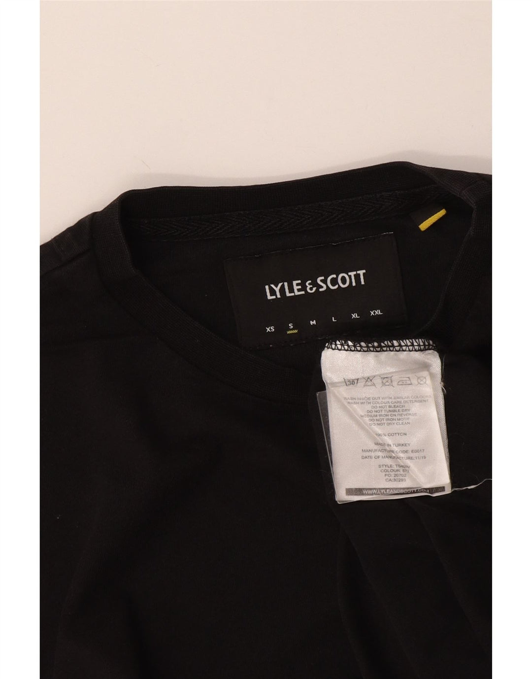 Lyle & Scott T-Shirt Homme Petit Noir Coton