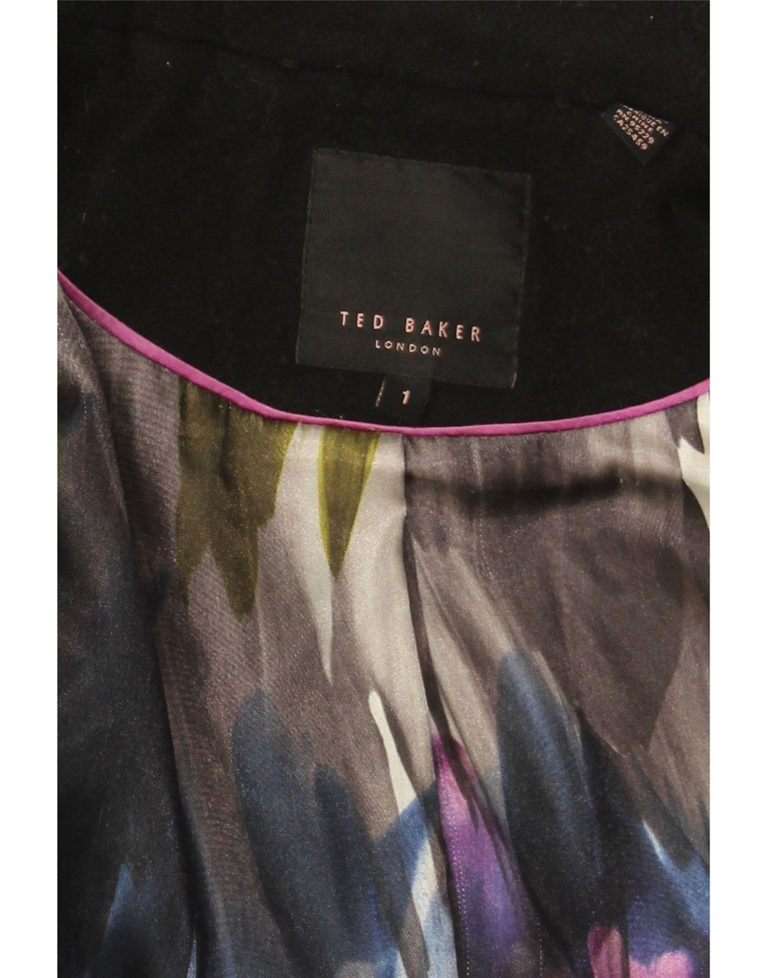 Ted Baker Veste blazer coupe ample pour femme Taille 1 XS Noir