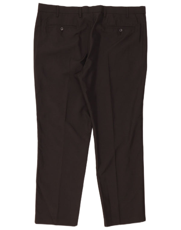 Marks & Spencer Pantalon de costume droit coupe droite pour homme W42 L31 Noir