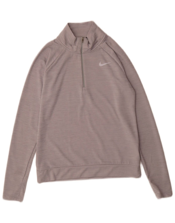 Nike Haut de survêtement coupe classique à col zippé pour homme XS Gris moucheté Sports