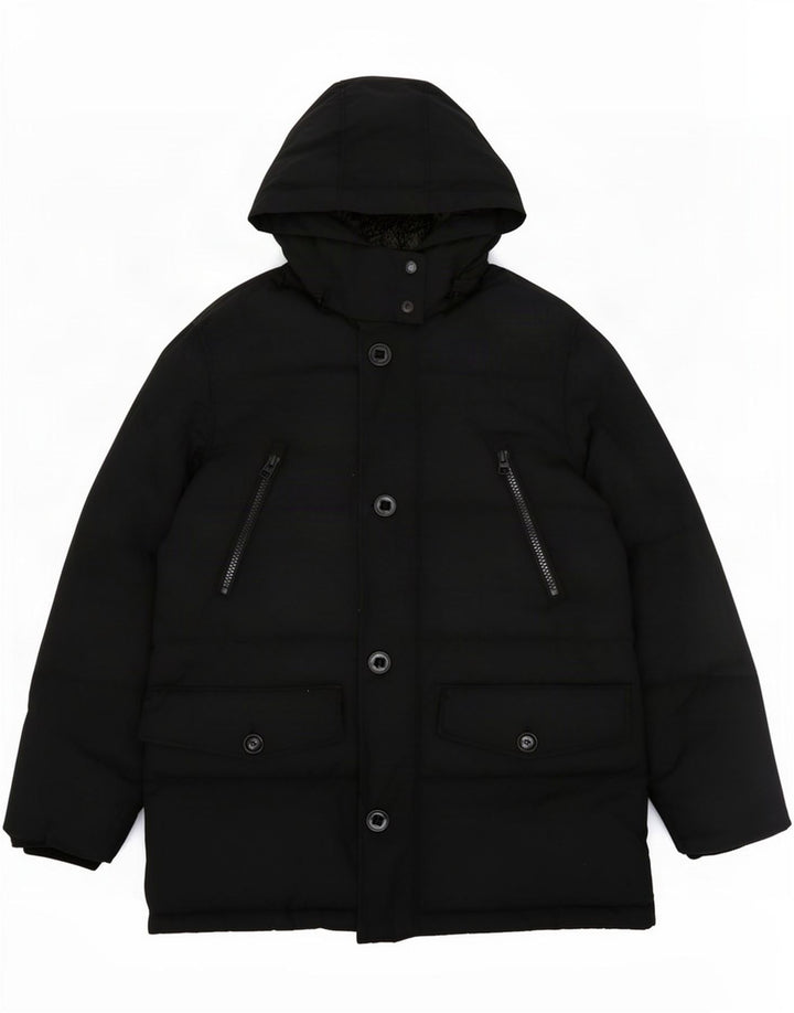 Marks & Spencer Manteau rembourré à capuche pour homme UK 40 Large Noir Polyester