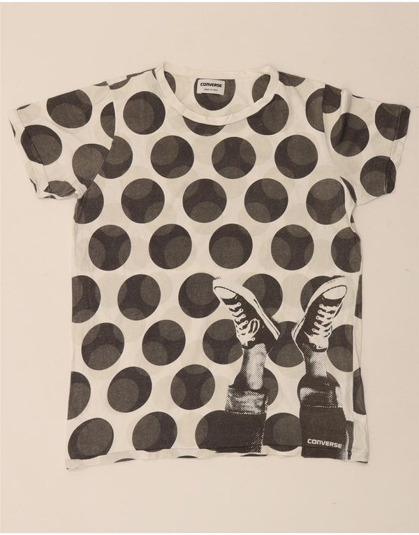Converse T-shirt graphique pour homme en coton à pois Blanc Taille L