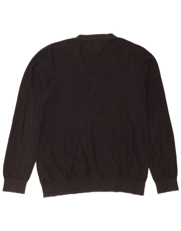 Tommy Hilfiger Pull col V Homme XL Noir Coton