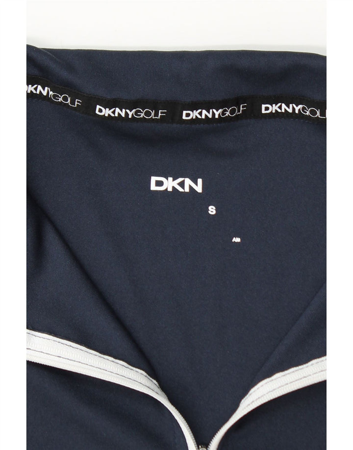 Dkny Haut de Survêtement Pull à Col Zippé pour Homme Petit Bleu Marine Colorblock