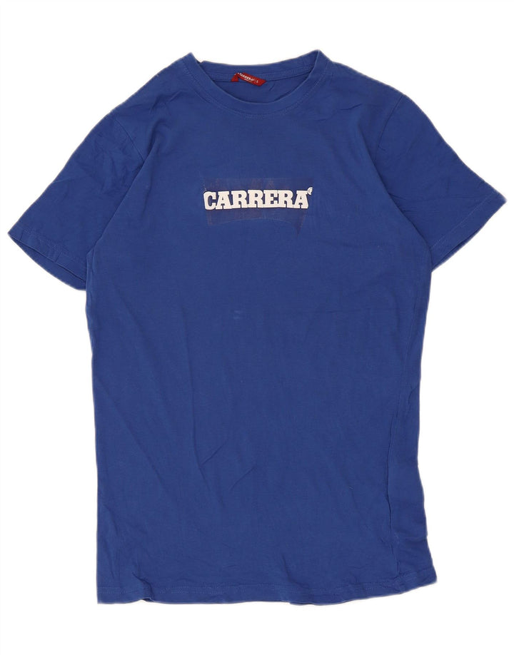 Carrera Homme T-Shirt Graphique Top Petit Bleu Coton