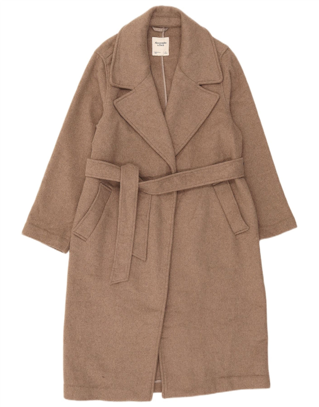 Abercrombie & Fitch Manteau surdimensionné pour femme UK 10 Petit polyester beige