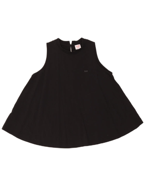 Sun68 Débardeur coupe décontractée pour femme UK 14 Large Noir Coton
