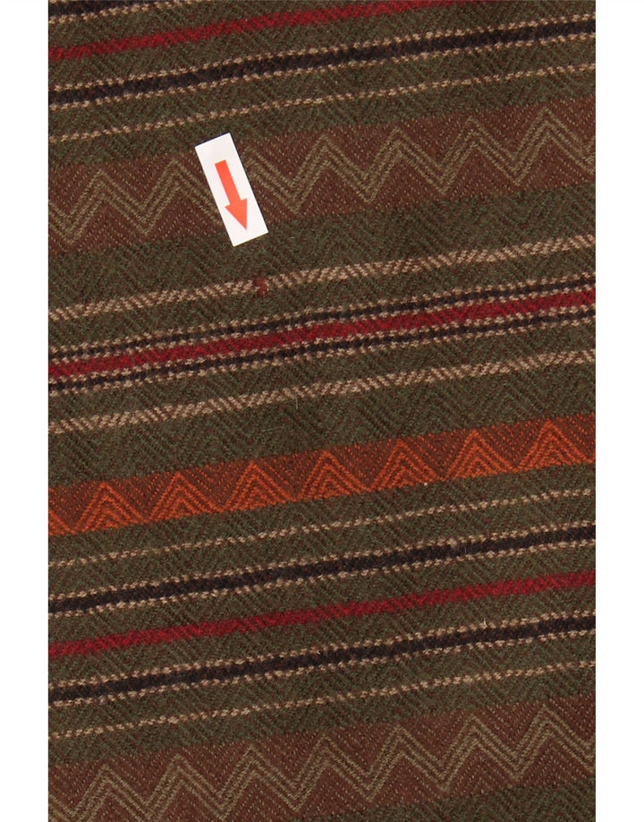 jupe crayon femme vintage W26 Petit Kaki Rayé