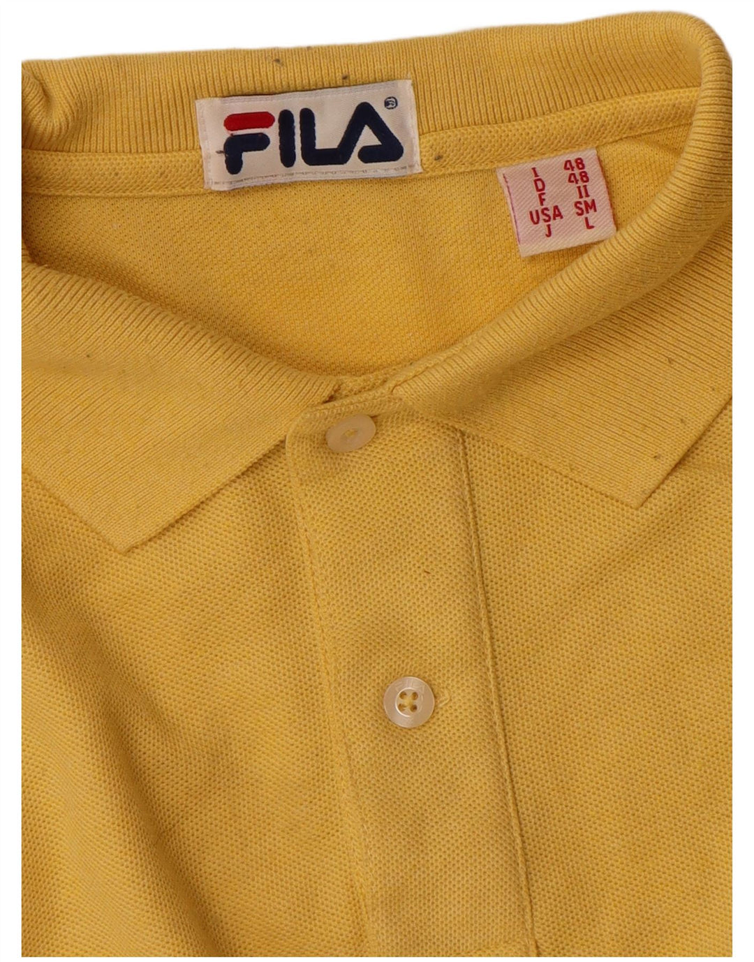Fila Polo Homme IT 48 Coton Jaune Moyen