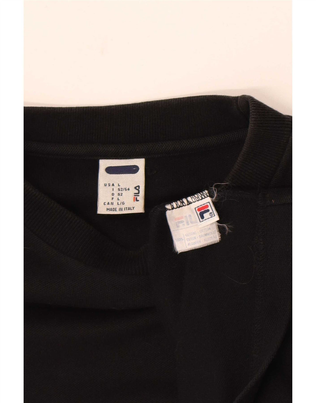 Fila T-Shirt Homme Haut Large Noir Coton