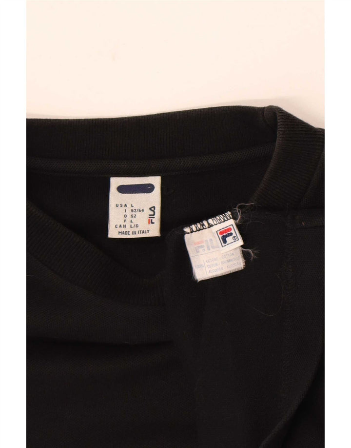 Fila T-Shirt Homme Haut Large Noir Coton