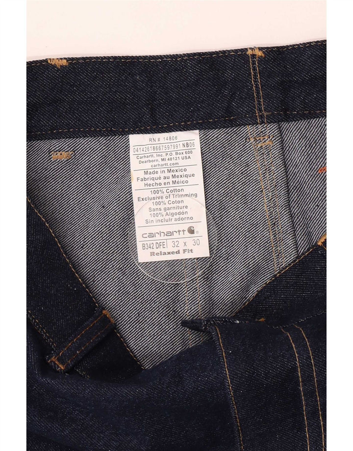 Carhartt Jean Cargo Homme W32 L27 Bleu Marine Coton