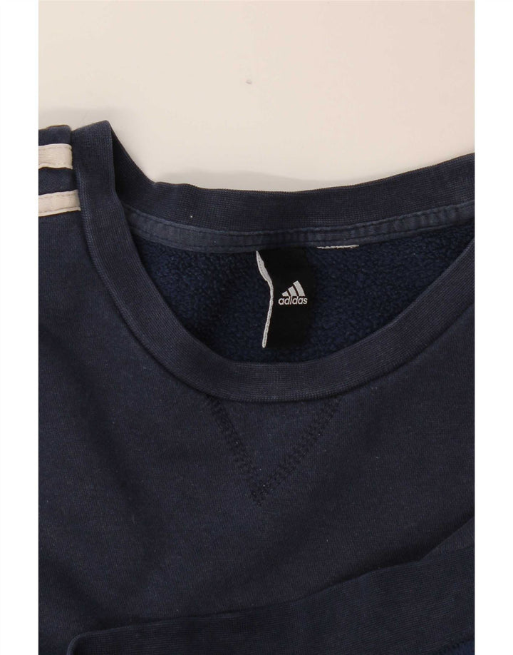 Adidas Sweat-shirt pour homme Bleu marine Taille L