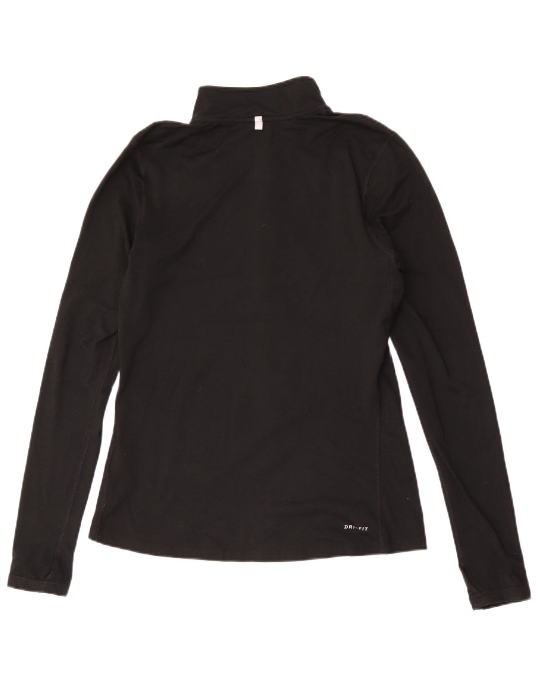 Nike Haut de survêtement Dri Fit à col zippé pour femme UK 10 Petit Noir