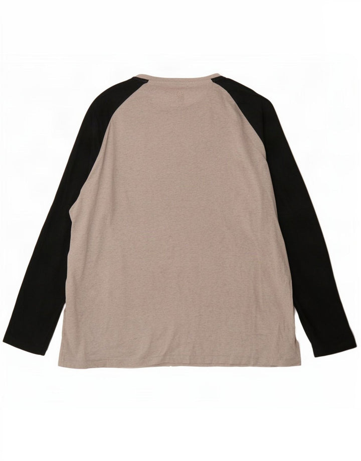 Fat Face Haut Homme Manches Longues 2XL Gris Colorblock Coton