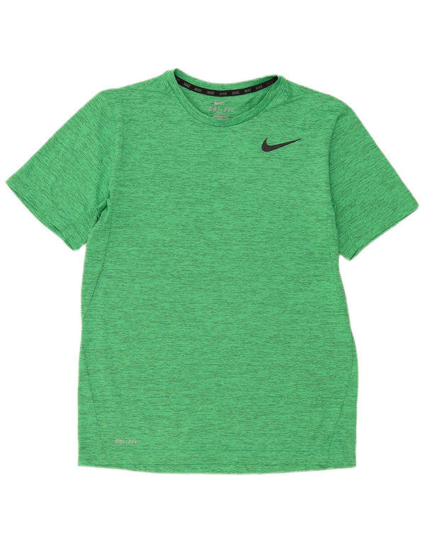 Nike T-shirt Dri Fit pour homme en polyester moucheté vert moyen