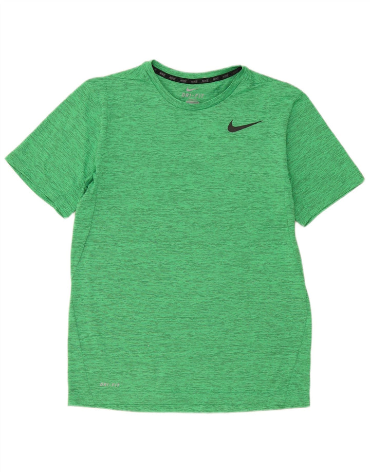 Nike T-shirt Dri Fit pour homme en polyester moucheté vert moyen