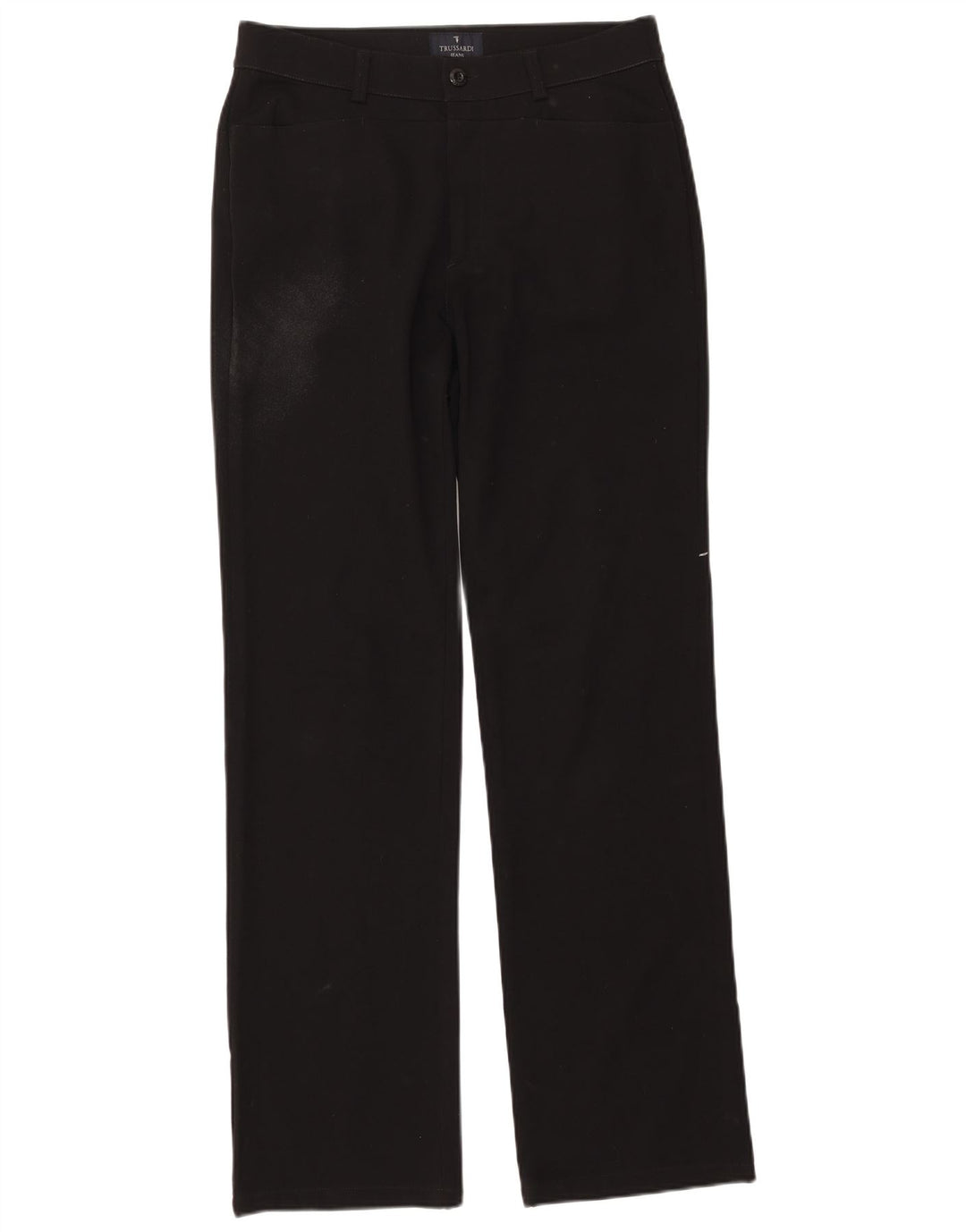 Trussardi Pantalon décontracté droit IT 50 Large W32 L34 Noir Polyester