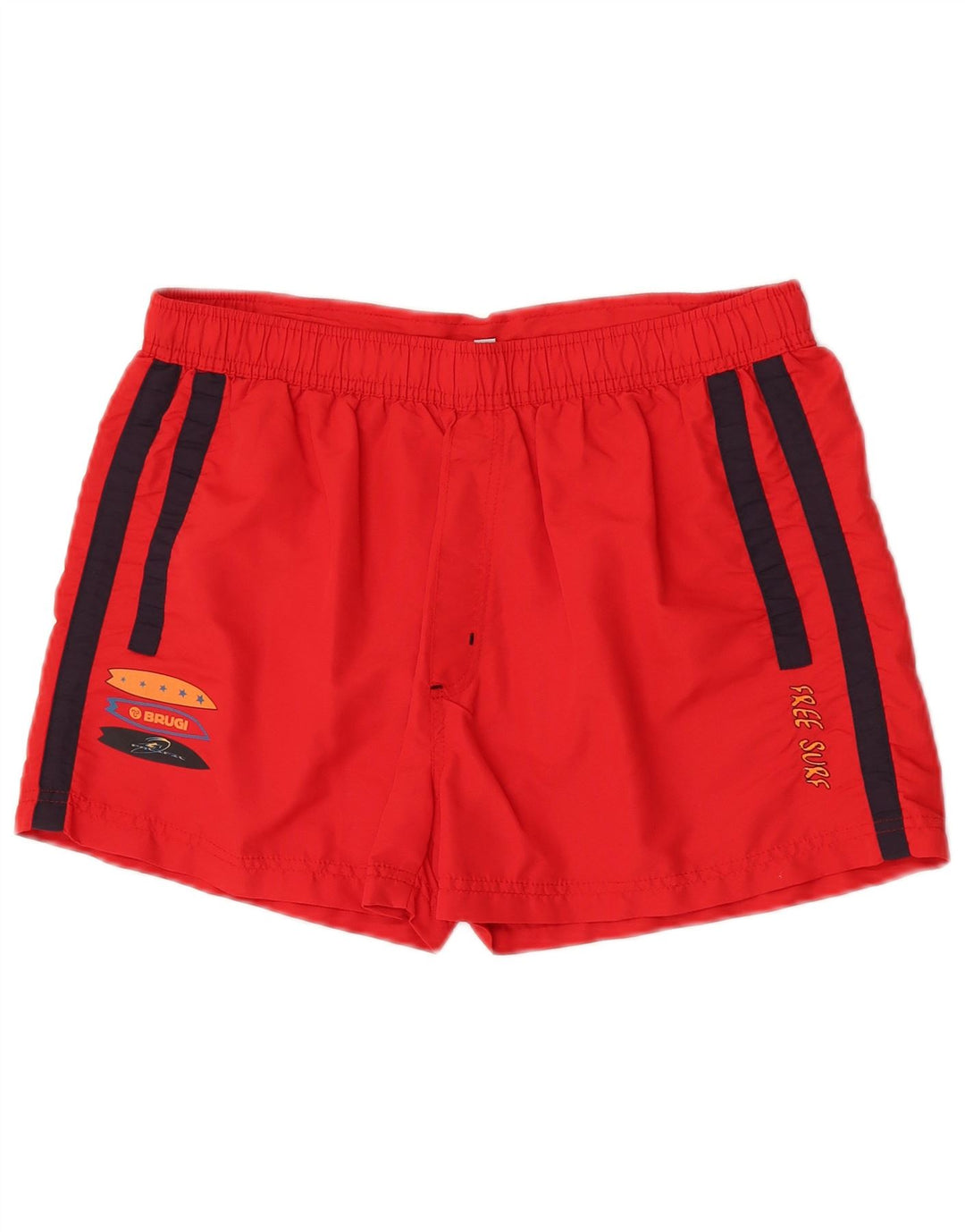 Brugi Short de Bain Homme Grand Rouge Colorblock Polyester