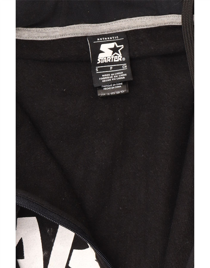 Starter Pull à capuche zippé graphique pour homme Petit coton noir