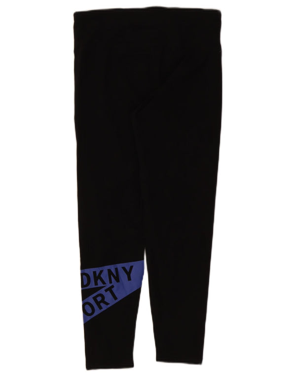 Dkny Legging court graphique pour femme UK 12 Coton color block noir moyen