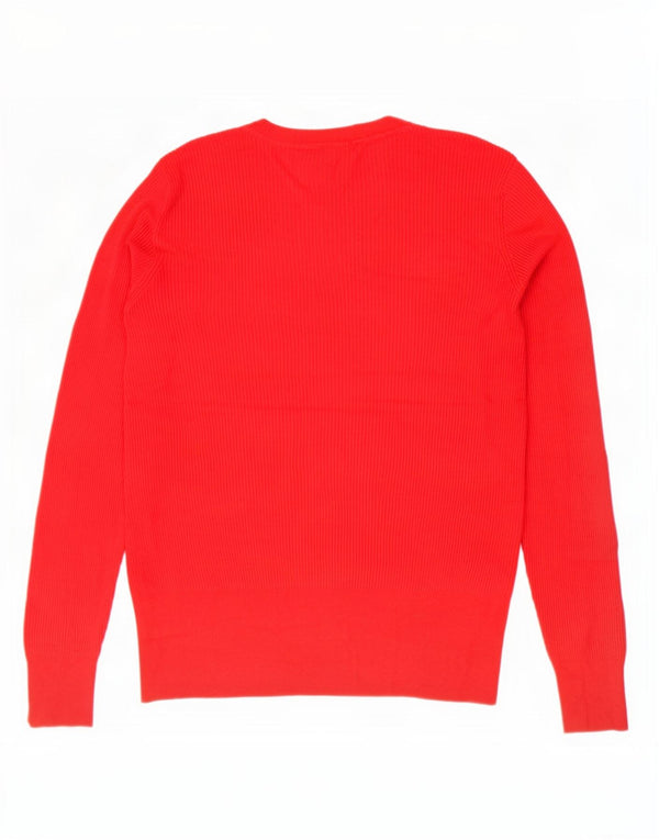 Marks & Spencer Pull à col rond pour femme UK 20 2XL Rouge Viscose