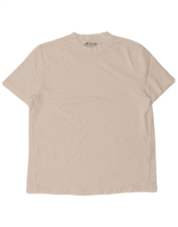 Zara Homme T-Shirt Top Petit Blanc Cassé Coton