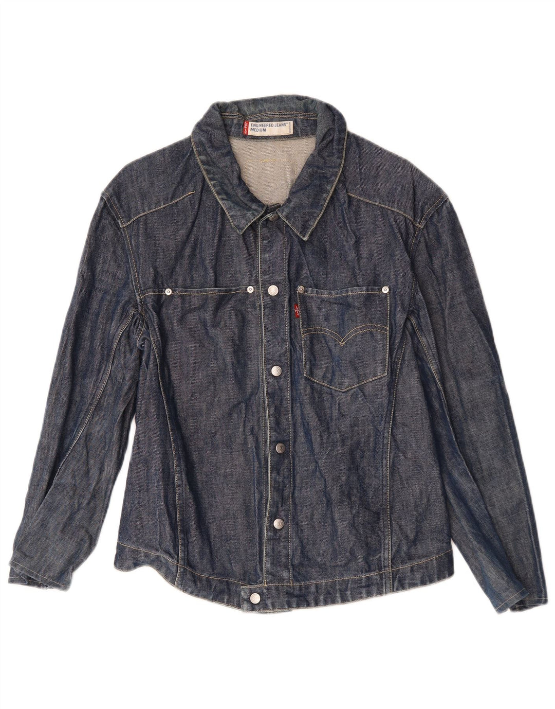 LEVI'S Veste en Jean Femme UK 14 Coton Bleu Marine Moyen