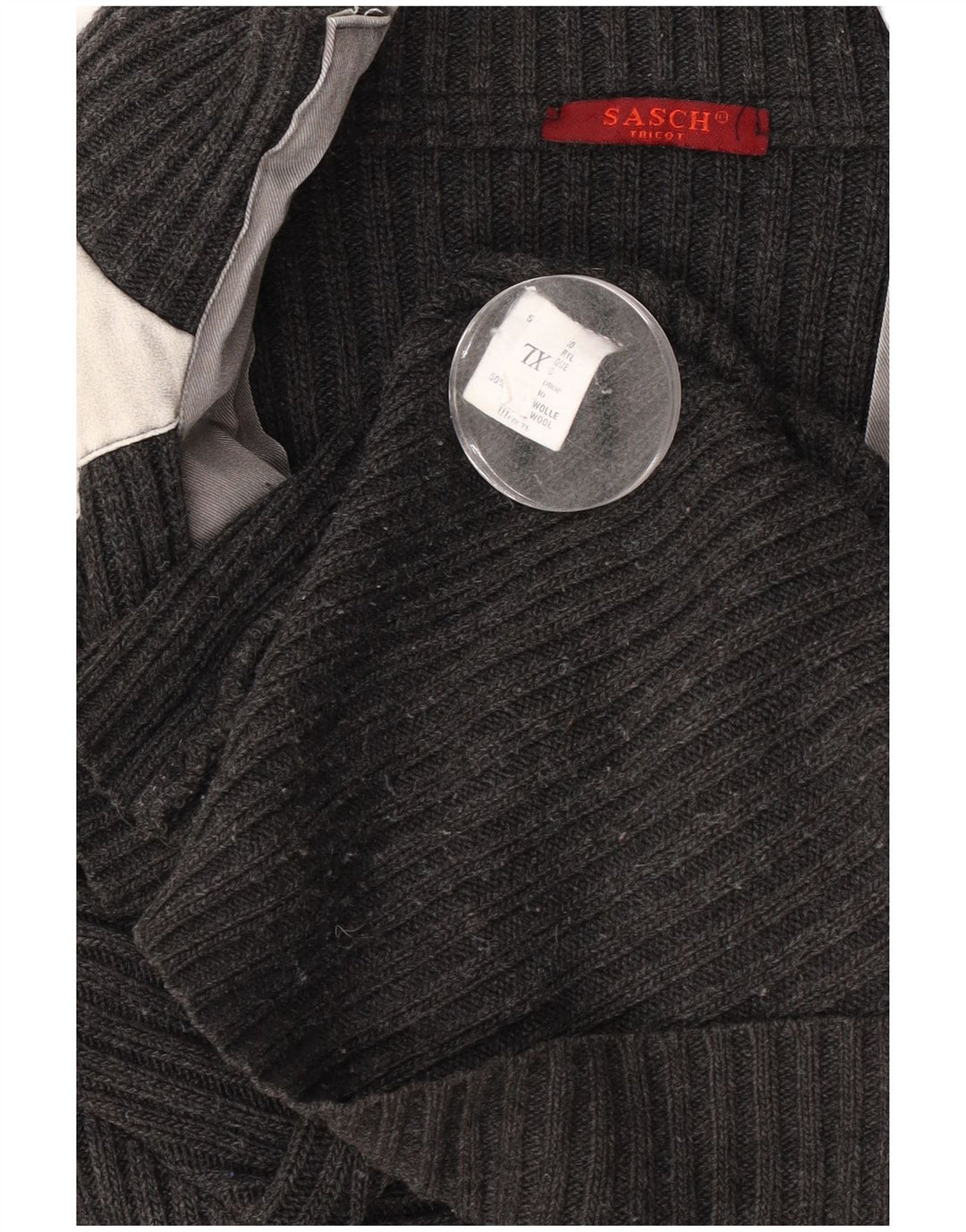Sasch Cardigan Homme Pull XL Gris Colorblock Acrylique