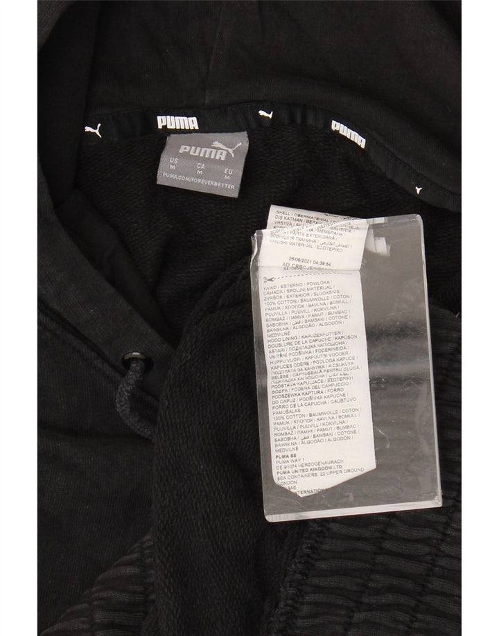 PUMA Pull à capuche surdimensionné pour femme UK 44 Coton noir moyen