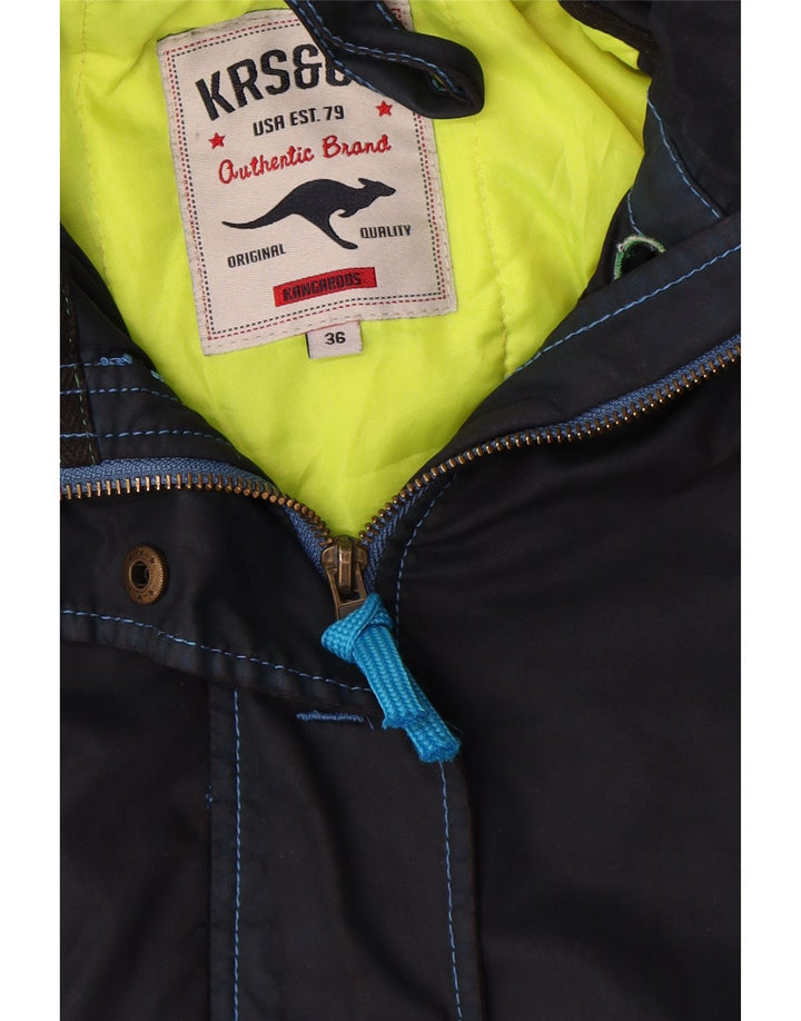 Kangaroos Parka à capuche pour femme EU 36 Small Bleu marine