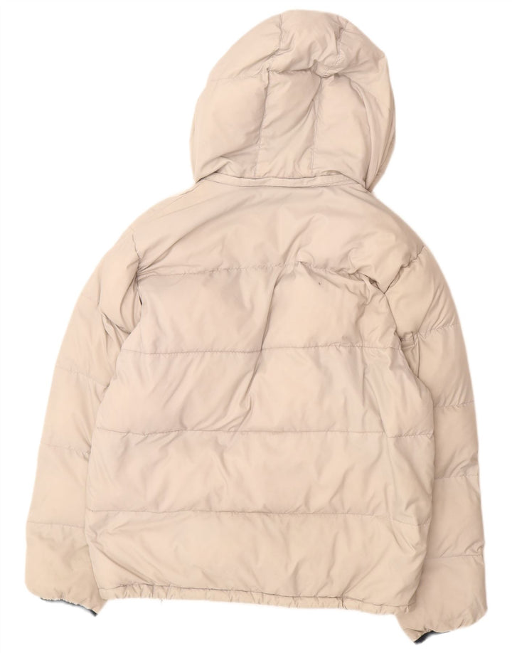 Kappa Veste rembourrée à capuche pour homme UK 36 Small Off White Polyamide