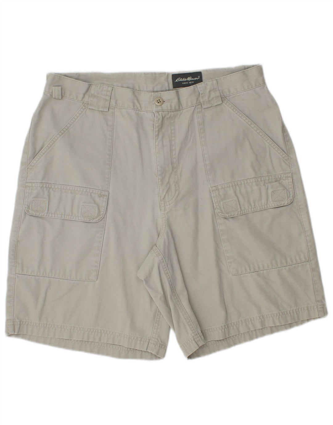 EDDIE BAUER Short Cargo Homme W34 Grand Gris Coton