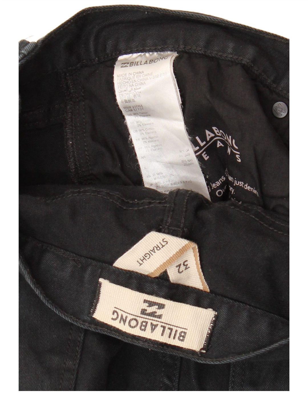 BILLABONG Jean Droit Homme W32 L29 Noir Coton