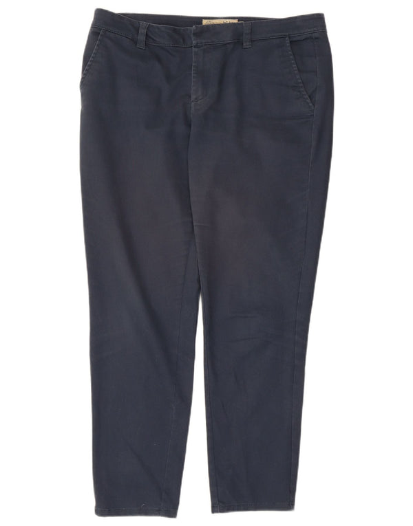 Fat Face Pantalon Chino Slim Femme UK 12 Moyen W34 L26 Bleu Marine Coton