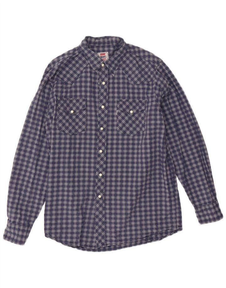 Levi's Chemise Homme Large Bleu Marine Carreaux Coton