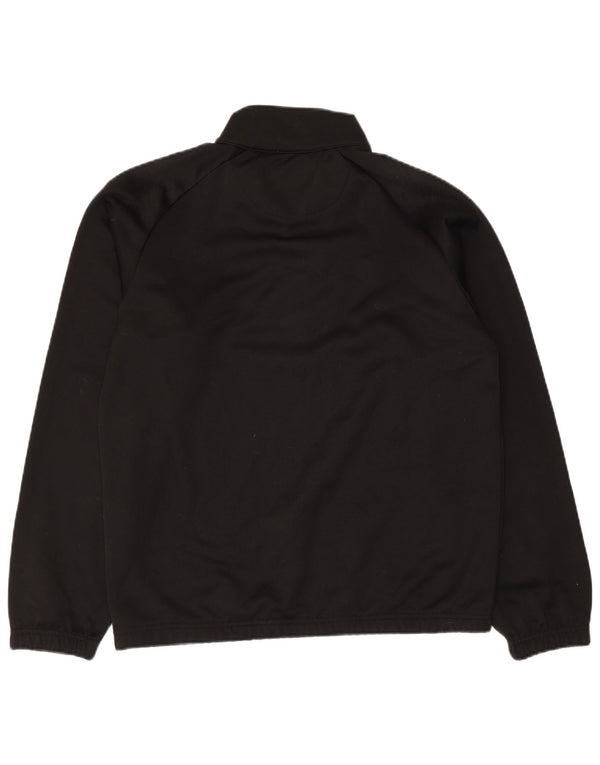 Kappa Sweat-shirt à col zippé pour homme Large Noir Polyester