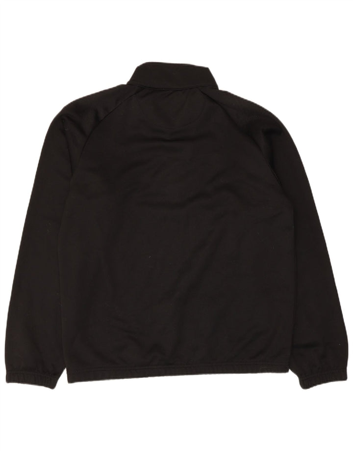 Kappa Sweat-shirt à col zippé pour homme Large Noir Polyester
