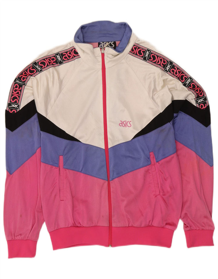 ASICS Veste de survêtement graphique pour femme IT 46 Large Rose Colourblock