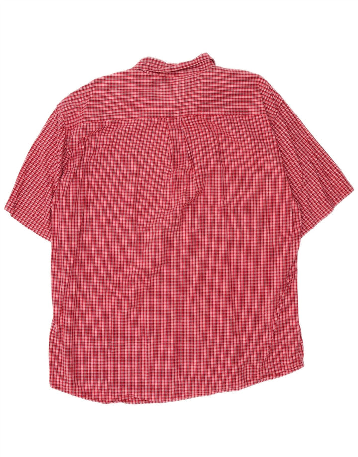 EDDIE BAUER Chemise à manches courtes pour homme en coton vichy rouge