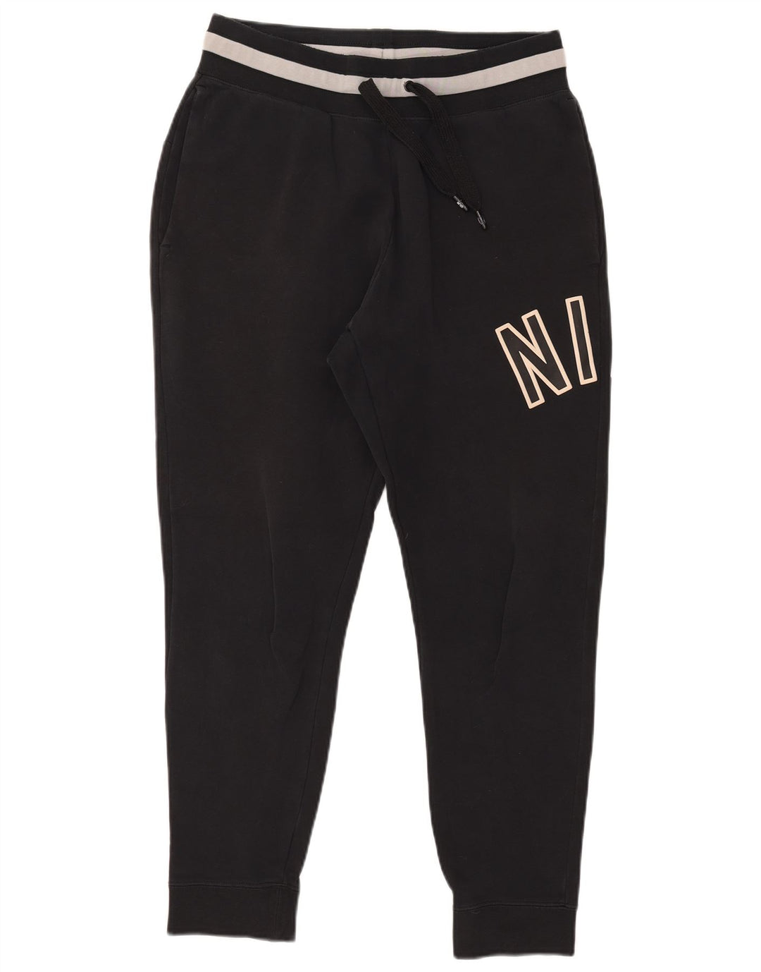 Nike Pantalon de survêtement graphique pour homme en coton noir moyen