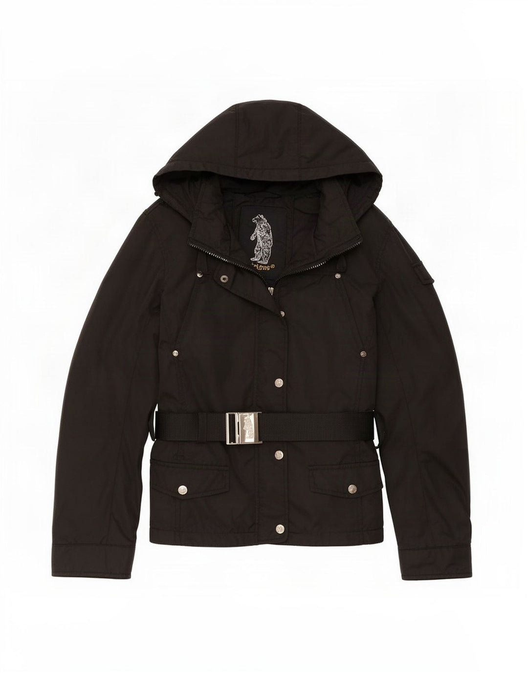 Refrigue Veste utilitaire à capuche pour femme UK 12 Medium Black Nylon