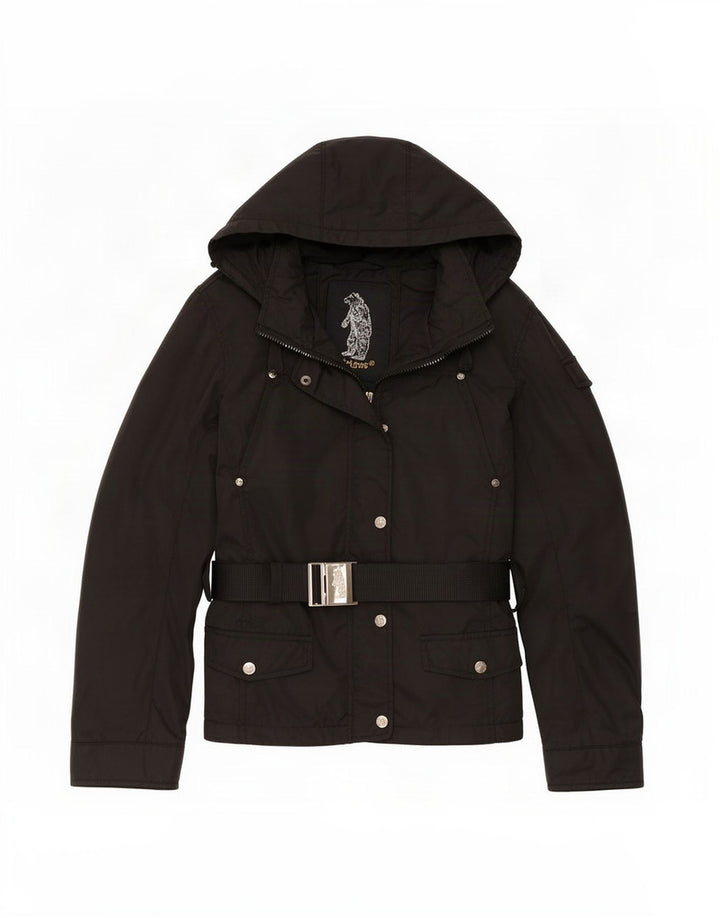 Refrigue Veste utilitaire à capuche pour femme UK 12 Medium Black Nylon