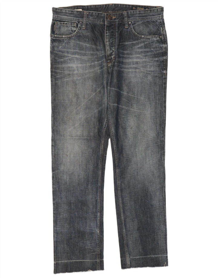 Jack & Jones Jean Droit W34 L31 Homme Bleu Marine